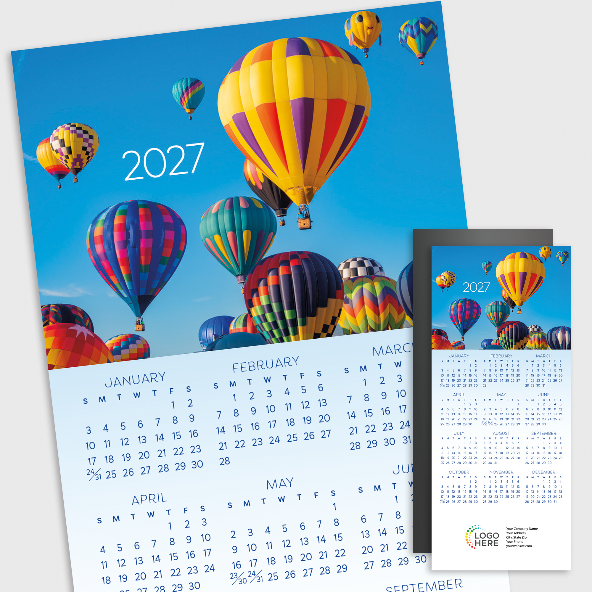 Balloon Adventure Magnetic Mini Calendar D3488Q-4B
